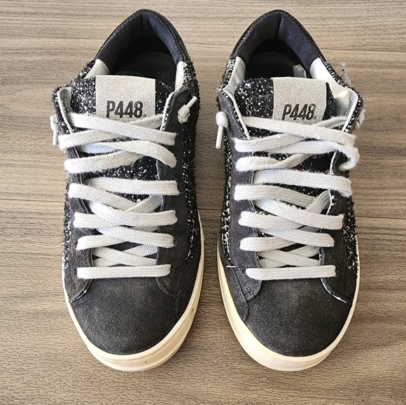 P448 Shoes - P448 John Shaka Glitter Tweed Low Top Sneakers